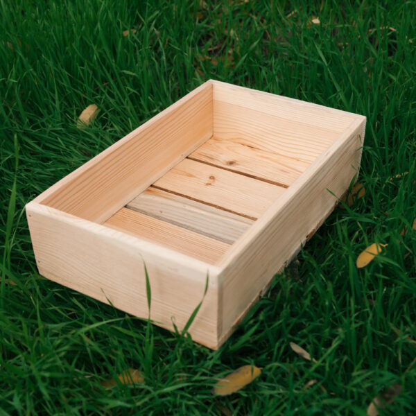 Прямоугольный деревянный ящик для подарков