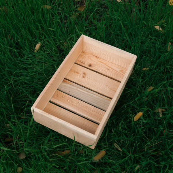 Прямоугольный деревянный ящик для подарков